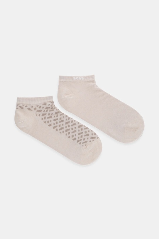 Ponožky BOSS 2-pack hladký béžová 50524521