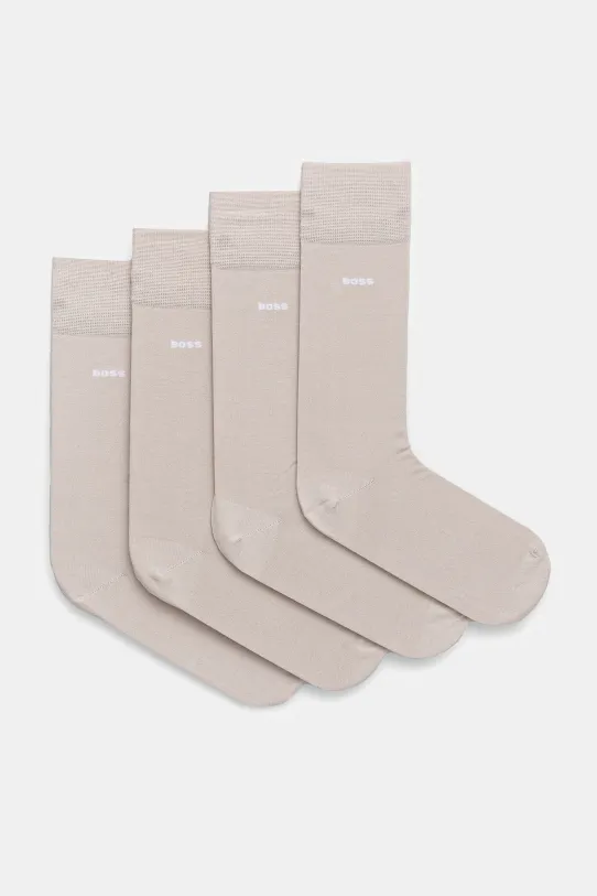 Čarape BOSS 2-pack 2P RS Tom Uni MC bez uzorka bež 50534901
