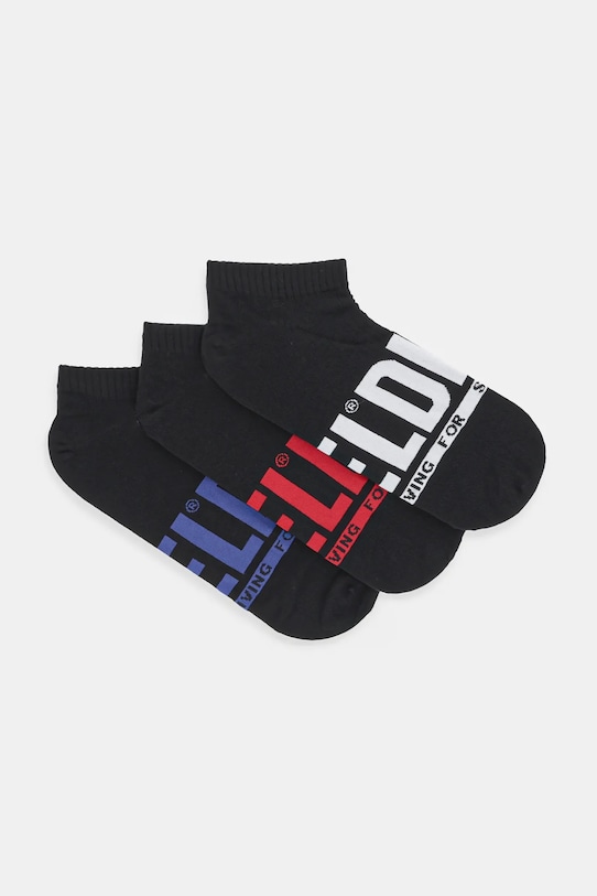 Ponožky Diesel SKM-GOST-THREEPACK SOCKS 3-pack krátké ponožky černá 00SI8H.0EGBH