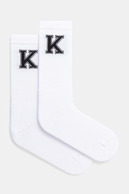 Čarape Karl Lagerfeld visoke čarape bijela 552101.805518