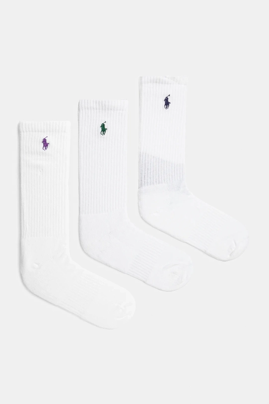 Polo Ralph Lauren nogavice Wimbledon Collection 3-pack Visoke nogavice bela 449958095