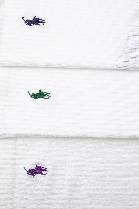 Polo Ralph Lauren nogavice Wimbledon Collection 3-pack 449958095 bela SS25