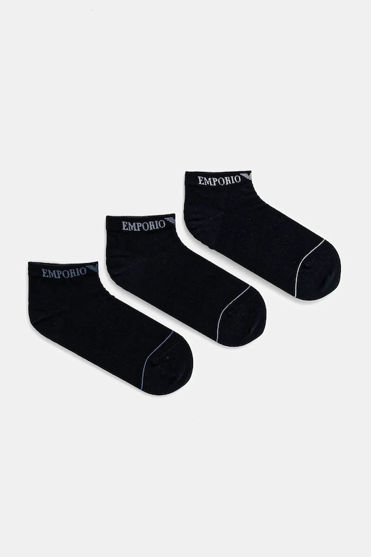 Emporio Armani Underwear sosete 3-pack sosete scurte bleumarin EM000550.AF12276