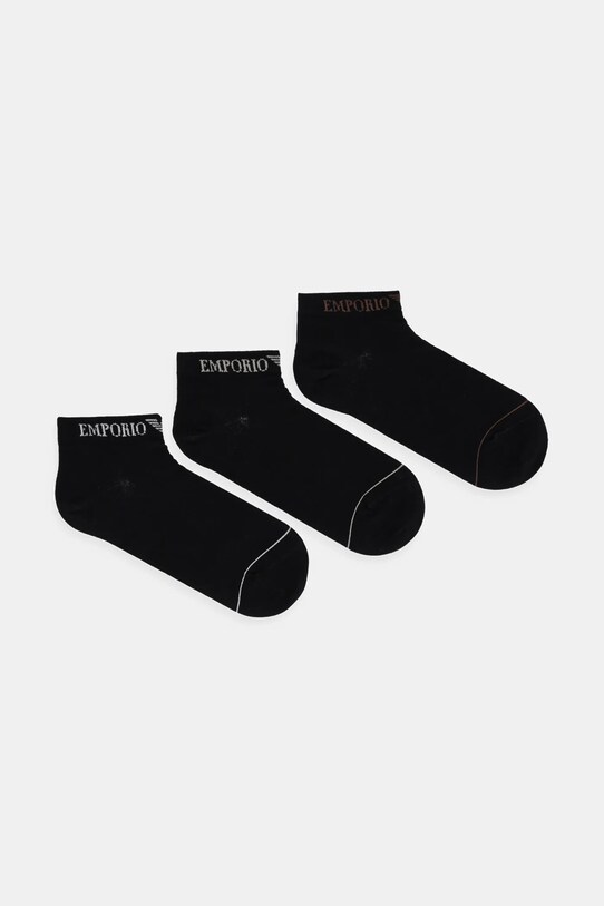 Emporio Armani Underwear sosete 3-pack sosete scurte negru EM000550.AF12276