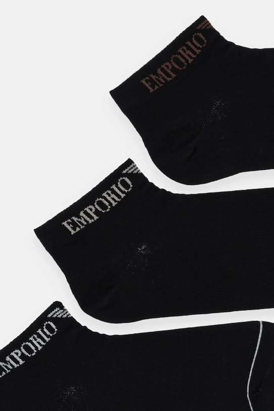 Ponožky Emporio Armani Underwear 3-pak EM000550.AF12276 čierna SS25