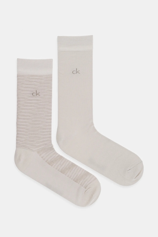 Calvin Klein calzini pacco da 2 semplice beige 701231365