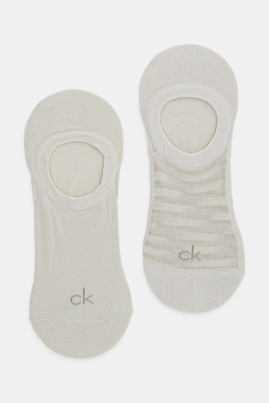 Ponožky Calvin Klein 2-pack hladký béžová 701231367
