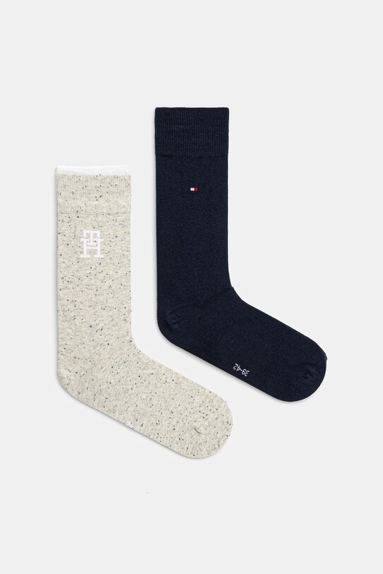 Κάλτσες Tommy Hilfiger 2-pack λεπτό μοτίβο σκούρο μπλε 701232599