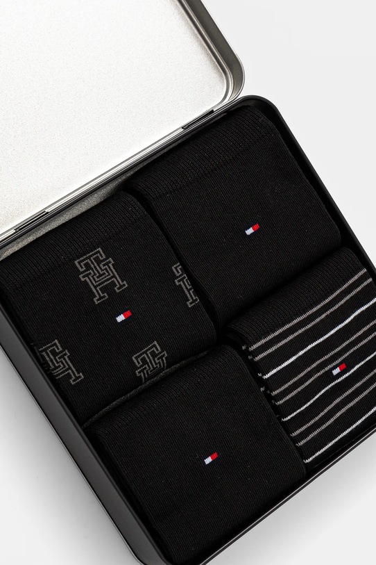 Ρούχα Κάλτσες Tommy Hilfiger 4-pack 701232605 μαύρο