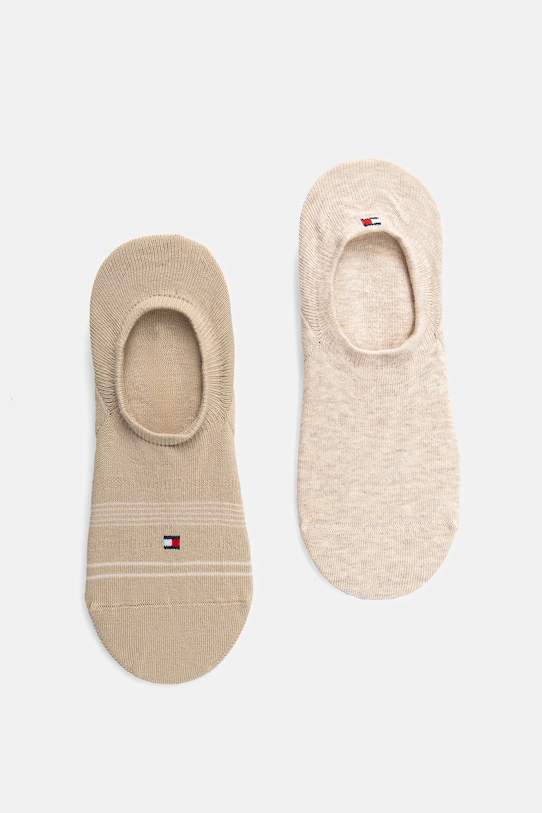Tommy Hilfiger skarpetki 2-pack melanż beżowy 701232732