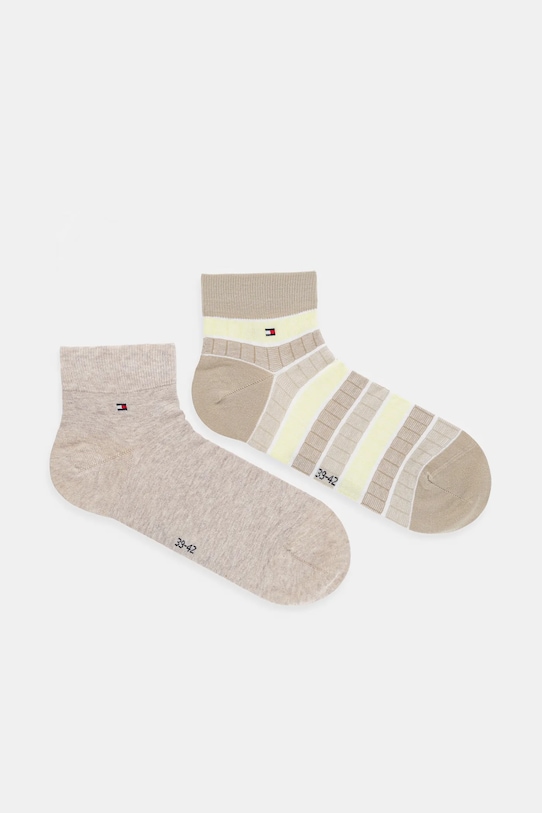 Шкарпетки Tommy Hilfiger 2-pack дрібний узор бежевий 701232936