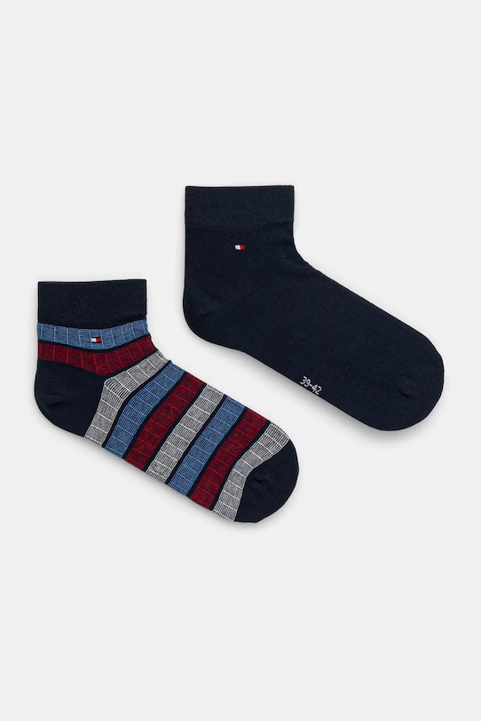 Ponožky Tommy Hilfiger 2-pack jemný vzor námořnická modř 701232936