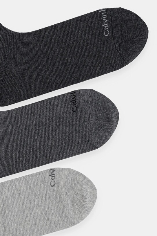 Ponožky Calvin Klein 3-pak 701233831 sivá SS25