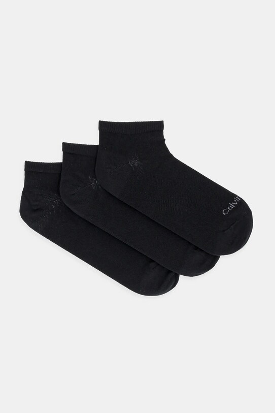 Ponožky Calvin Klein 3-pak krátke ponožky čierna 701233831