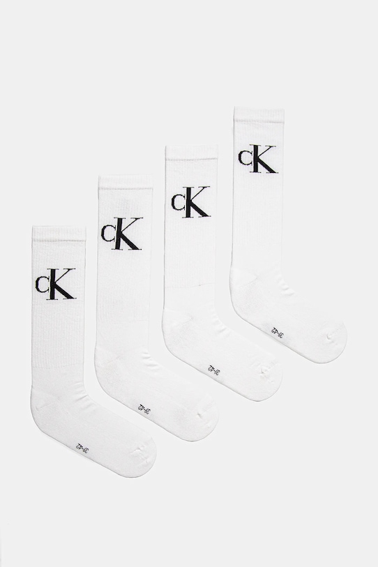 Calvin Klein Jeans skarpetki 4-pack skarpetki długie biały 701232676