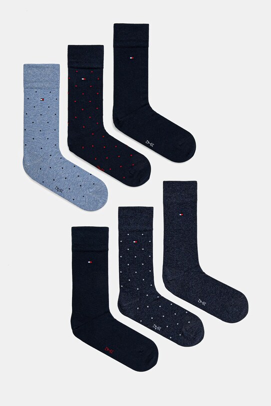 Ponožky Tommy Hilfiger 6-pak jemný vzor tmavomodrá 701232845