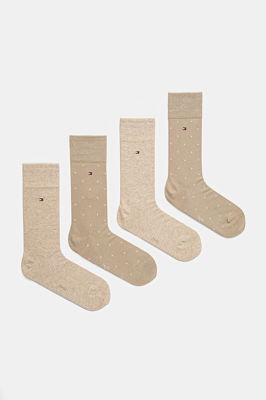 Κάλτσες Tommy Hilfiger λεπτό μοτίβο μπεζ 701235887