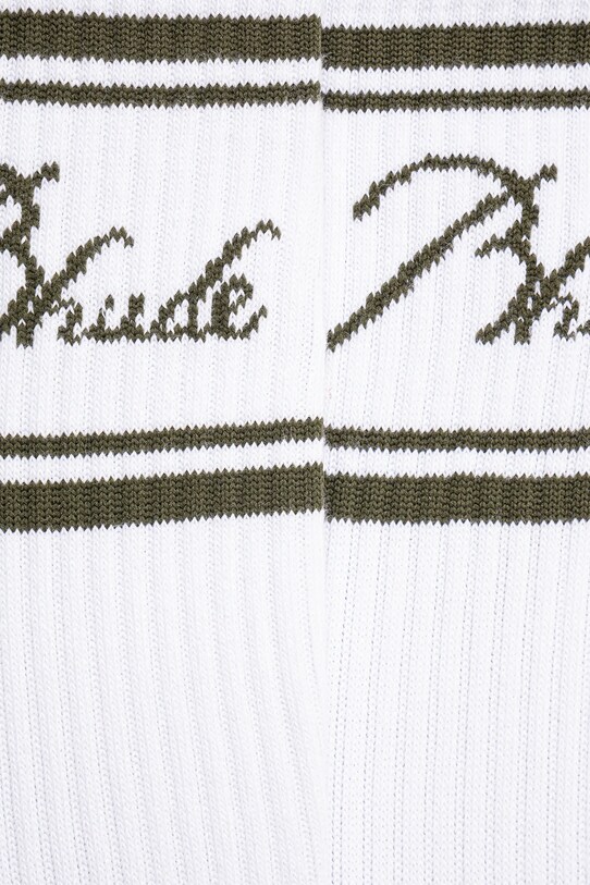 Čarape RHUDE Striped Script Logo RHPS25SO03117 bijela SS25