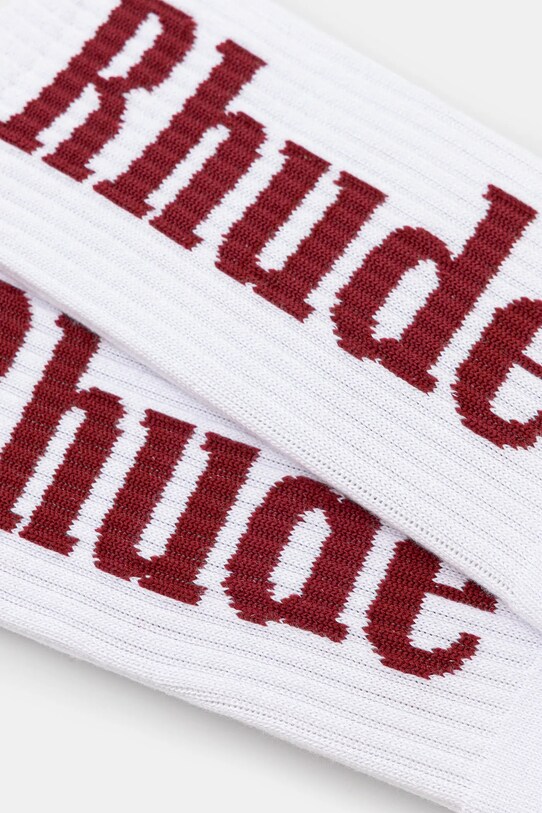RHUDE skarpetki Vertical Logo RHSS25SO01227 biały SS25