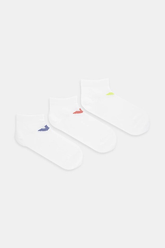 Ponožky Emporio Armani Underwear 3-pack krátké ponožky bílá EM000550.AF12271