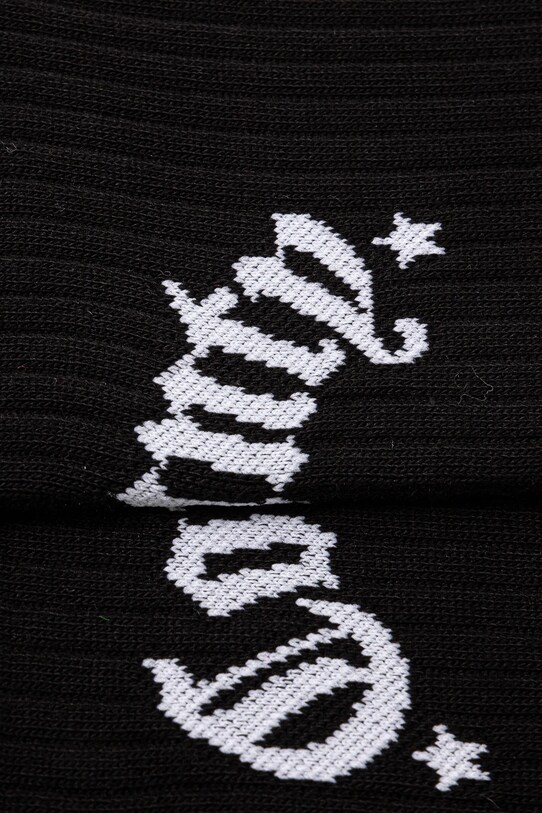 Шкарпетки Marcelo Burlon County Goth Short Socks Black White CMRA015S25KNI0031001 чорний SS25