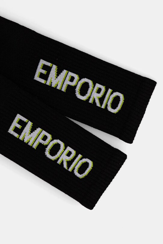 Ponožky Emporio Armani Underwear 3-pak EM000554.AF12299 čierna SS25