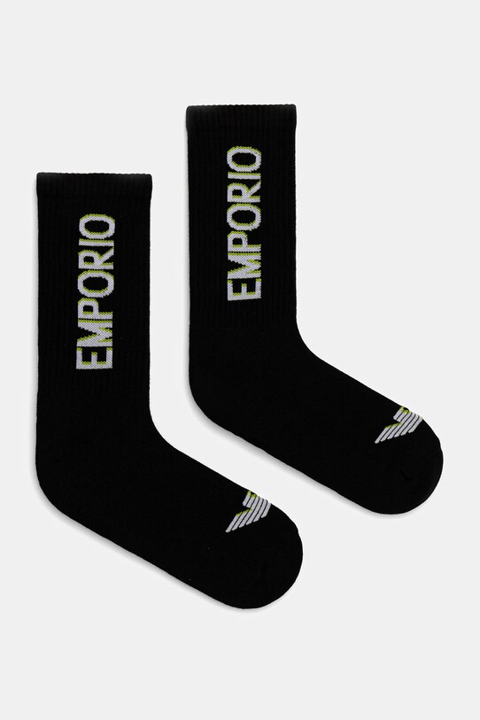 Ponožky Emporio Armani Underwear 2-pak dlhé ponožky čierna EM000543.AF12299