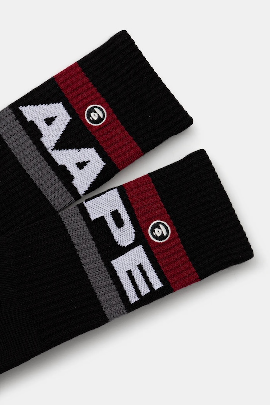 AAPE socks Main AAPSOM5293XXN black SS25