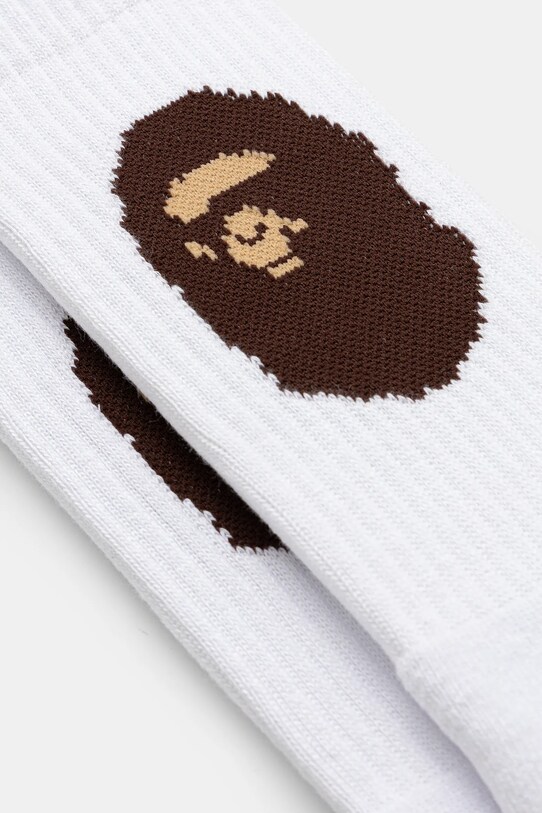 Čarape A Bathing Ape APE head 1K80184001 bijela SS25