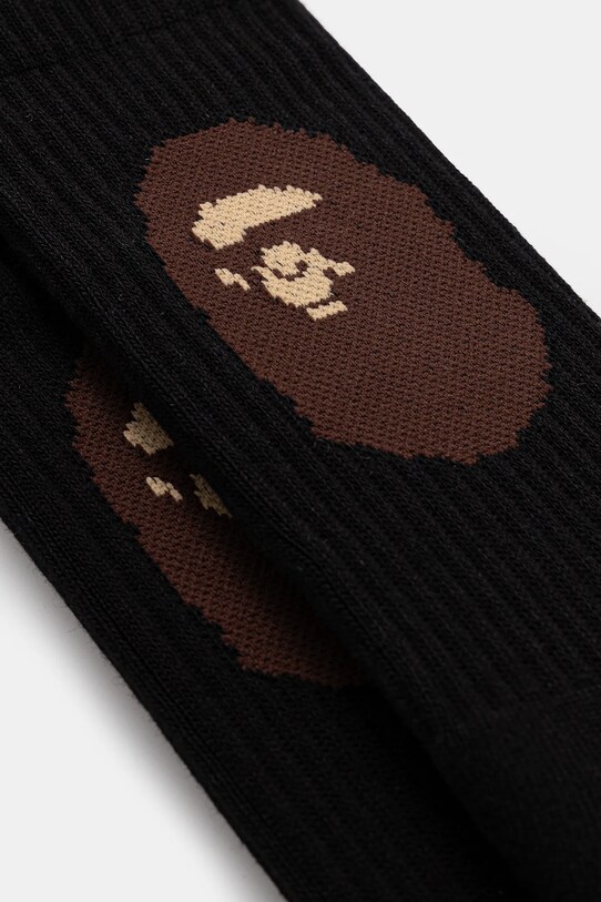 Ponožky A Bathing Ape APE head 1K80184001 čierna SS25