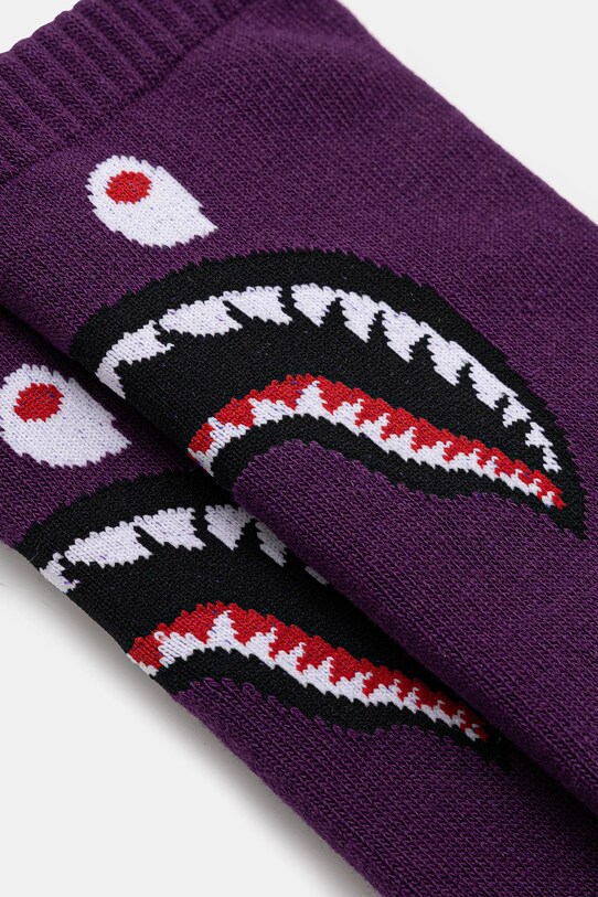 Шкарпетки A Bathing Ape Shark 1K80184002 фіолетовий SS25