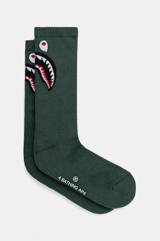 A Bathing Ape socks Shark ankle socks green 1K80184002