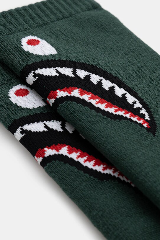 Шкарпетки A Bathing Ape Shark 1K80184002 зелений SS25