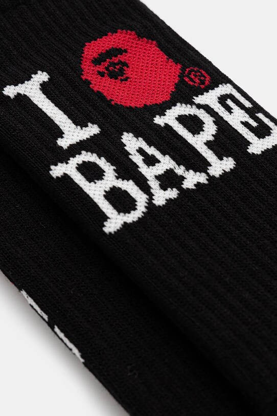Ponožky A Bathing Ape Ilove bape 1K80184004 černá SS25