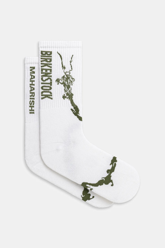 Ponožky Birkenstock 1774 x Maharishi Tabi Sports dlouhé ponožky bílá 1030733