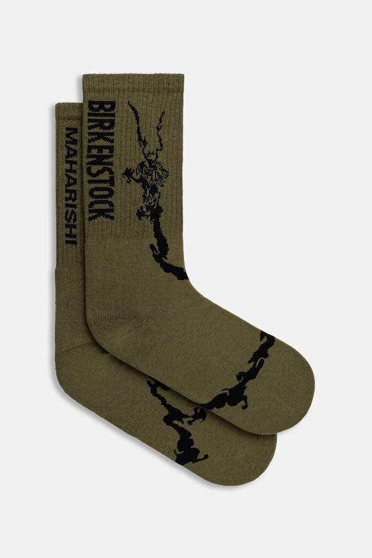 Birkenstock 1774 socks x Maharishi Tabi Sports overprint green 1030770