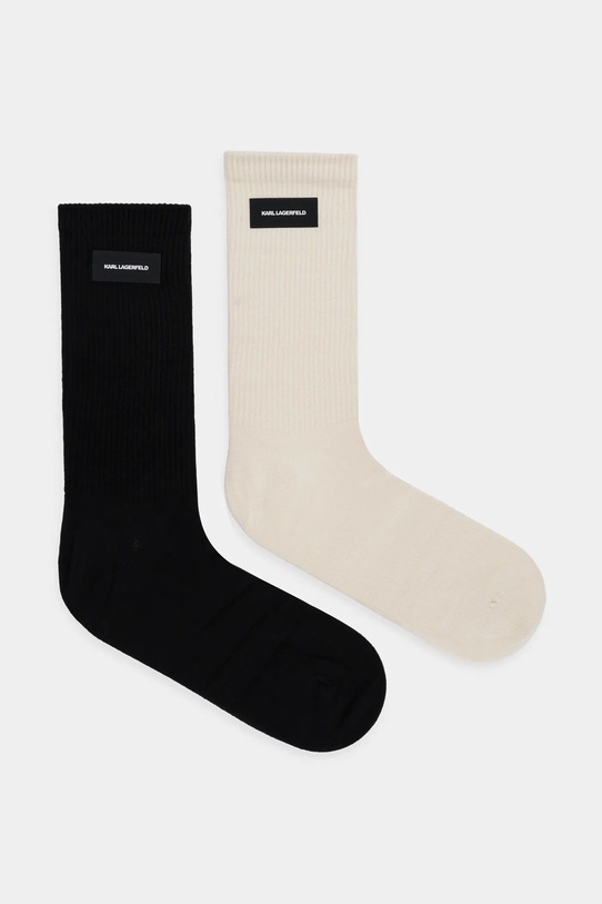 Κάλτσες Karl Lagerfeld 2-pack K/ESSENTIAL ψηλές κάλτσες μπεζ A1M47154