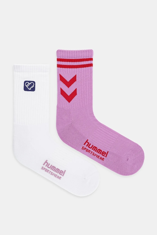 Hummel skarpetki Hummel x Community Love 2-pack skarpetki długie biały 228036