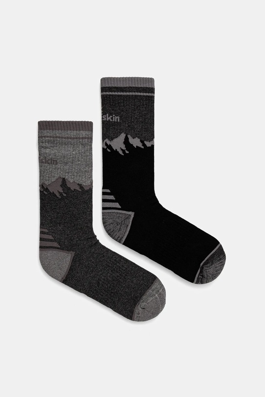 Jack Wolfskin ciorapi de bumbac Mount Multi 2-pack gri A63870