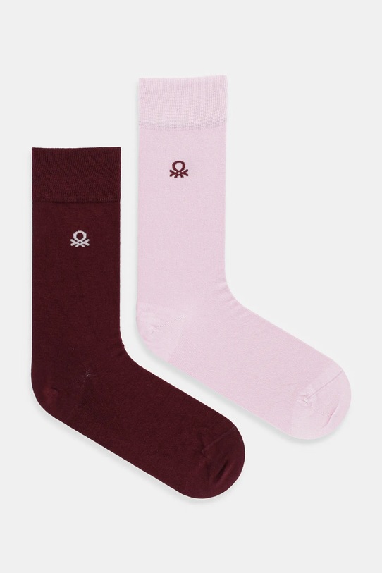 Ponožky United Colors of Benetton 2-pak melanž ružová 6AO427031