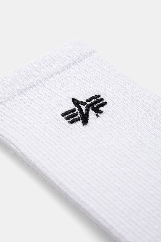 Alpha Industries calzini in cotone Basic Socks 3 Pack pacco da 3 156986 bianco SS25