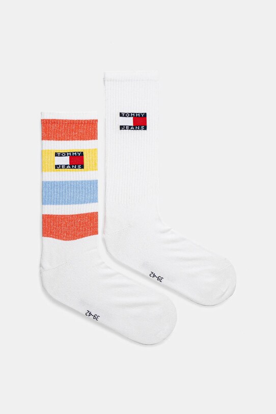 Tommy Jeans sosete 2-pack sosete lungi alb 701232726