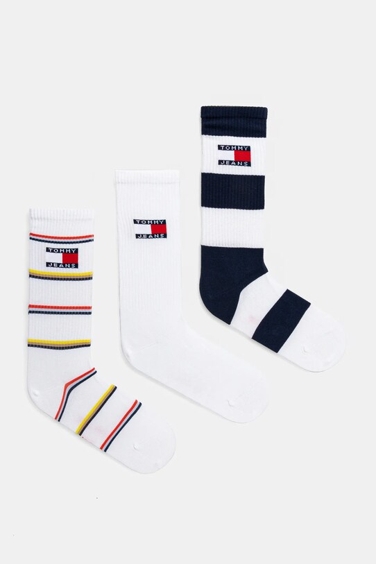 Шкарпетки Tommy Jeans 3-pack довгі шкарпетки білий 701232734