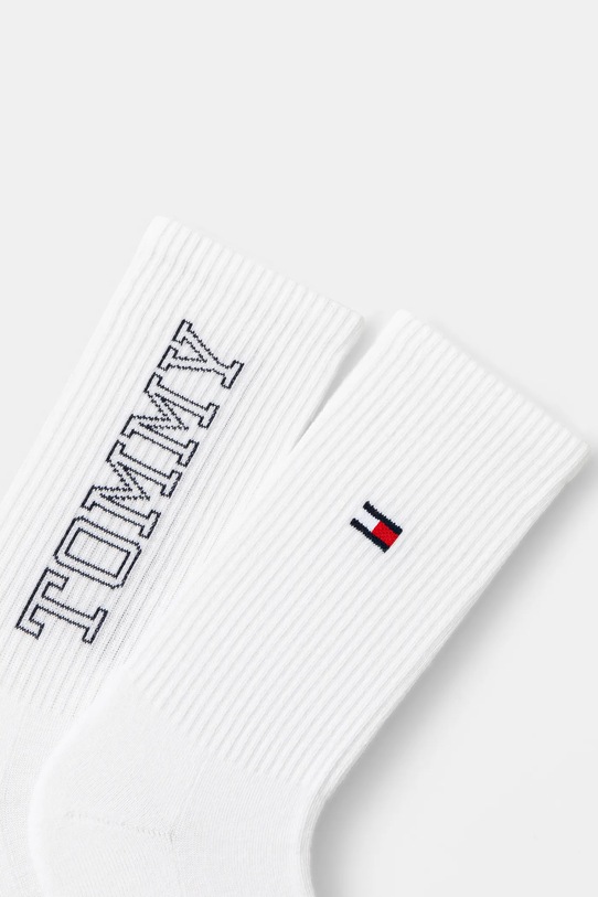 Nogavice Tommy Jeans 2-pack 701233338 bela SS25