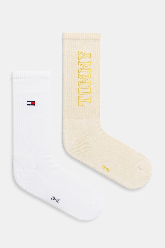 Tommy Jeans skarpetki 2-pack skarpetki długie żółty 701233338