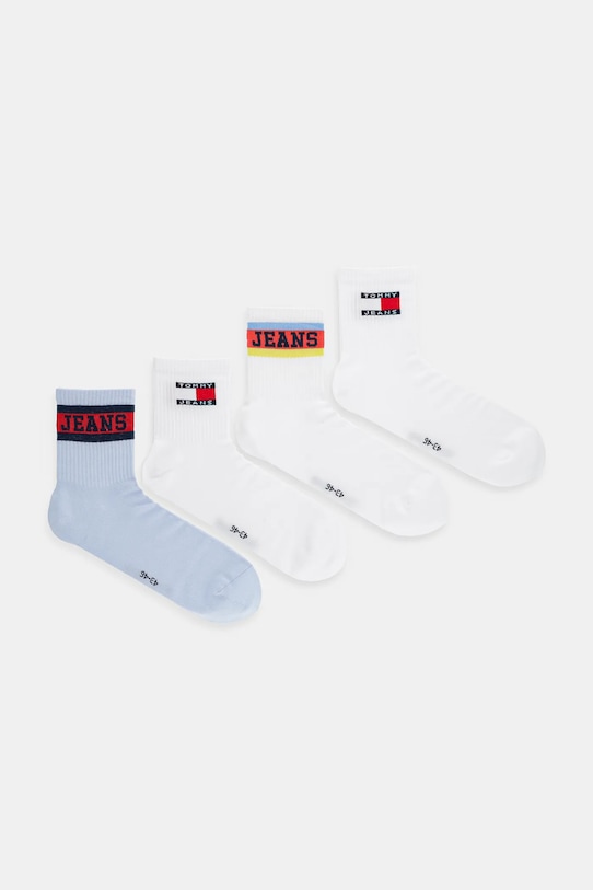 Tommy Jeans skarpetki 4-pack skarpetki długie biały 701235903