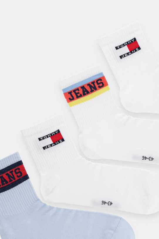 Tommy Jeans skarpetki 4-pack 701235903 biały SS25