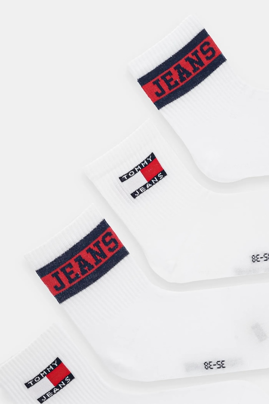 Tommy Jeans skarpetki 4-pack 701235903 biały SS25
