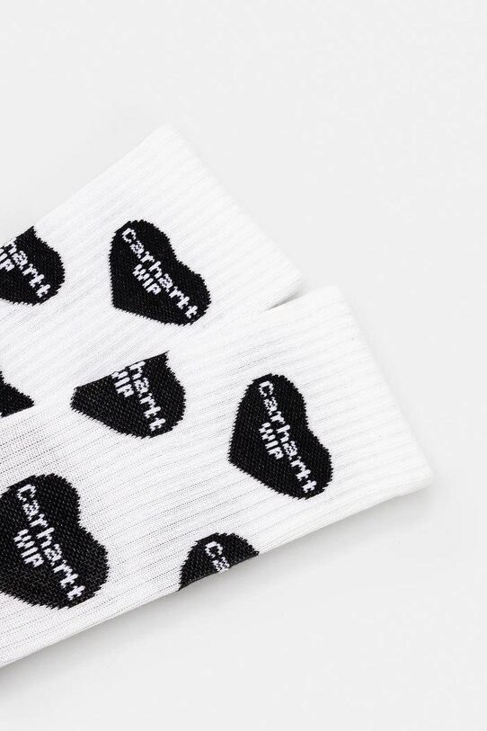 Carhartt WIP skarpetki Heart Logo Socks I034483.2WHXX biały SS25
