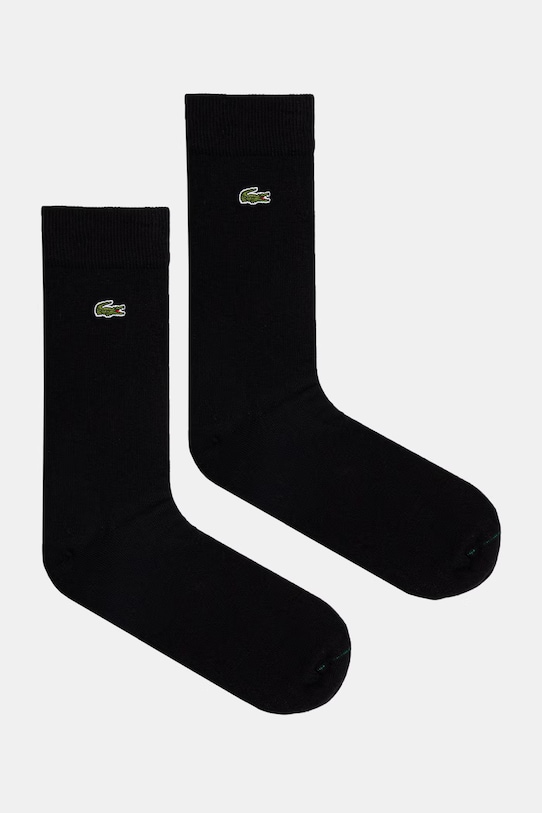 Čarape Lacoste 2-pack visoke čarape crna RA3147